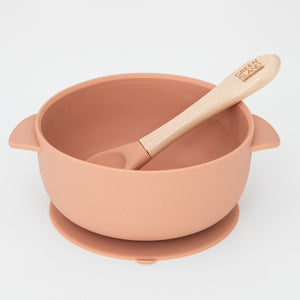 Baby bowl and spoon blush