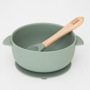 Baby bowl and spoon green