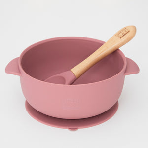 
            
                Load image into Gallery viewer, Baby bowl and spoon mulberry
            
        