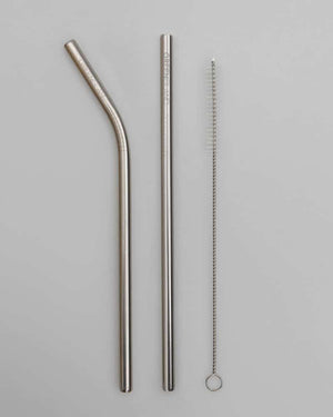 Silver metal straw